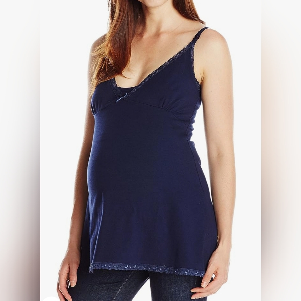 JoJo Maman Bebe Nursing Tank with Lace Trim Size Small